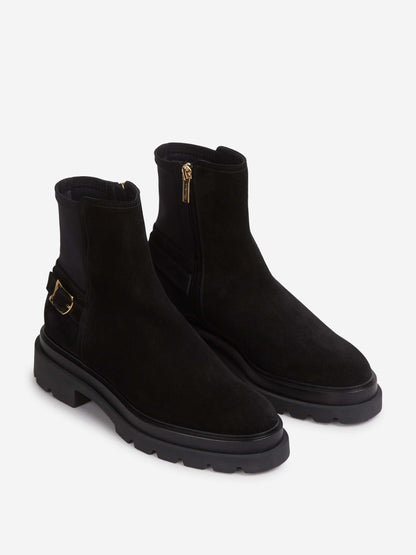 Outlet online Santoni Mujer Botas Ante Hebilla color Negro sku 805-000793 01 - Foto 2