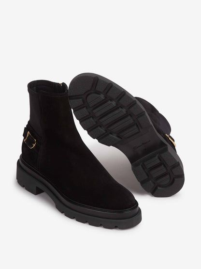 Outlet online Santoni Mujer Botas Ante Hebilla color Negro sku 805-000793 01 - Foto 4
