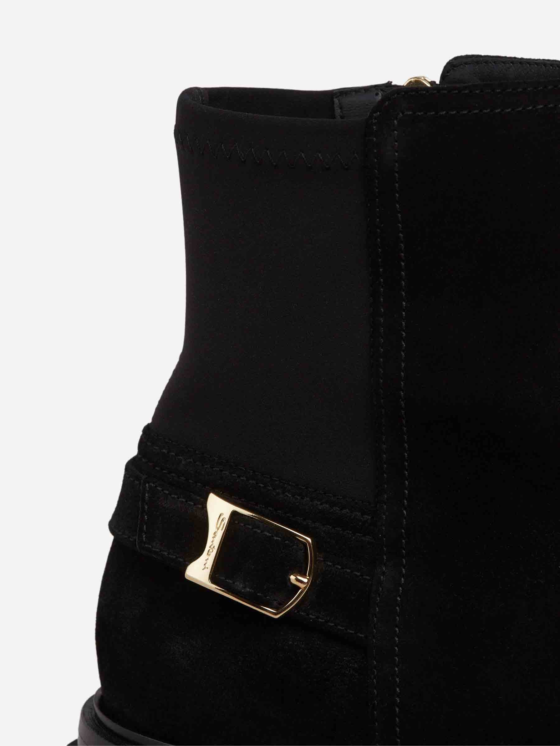 Outlet online Santoni Mujer Botas Ante Hebilla color Negro sku 805-000793 01 - Foto 5