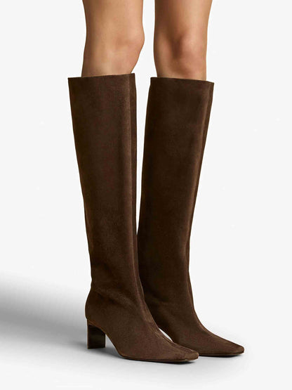 Outlet online Khaite Mujer Botas Alta Ona color Marrón Oscuro sku 805-000800 01 - Foto 2