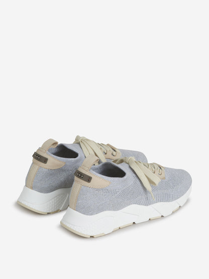 Peserico Mujer Barcelona Sneakers Algodón color Gris Piedra sku 806-000362 01 - Foto 3