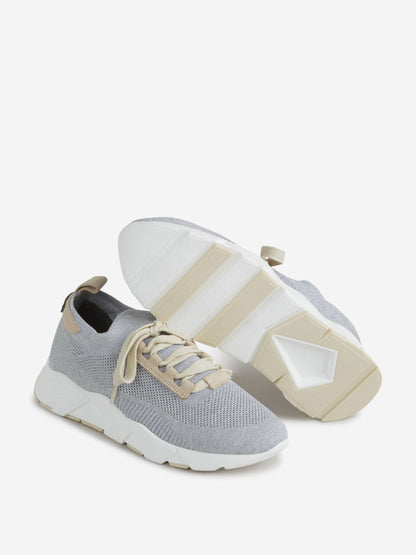 Peserico Mujer Barcelona Sneakers Algodón color Gris Piedra sku 806-000362 01 - Foto 4