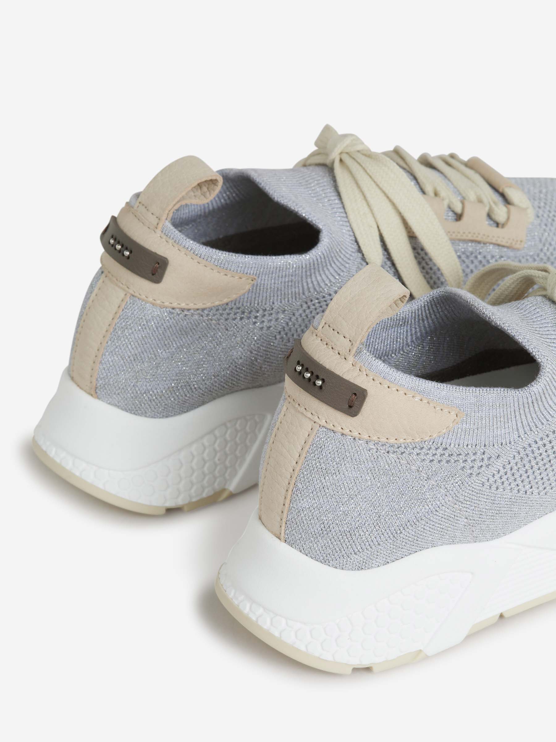 Peserico Mujer Barcelona Sneakers Algodón color Gris Piedra sku 806-000362 01 - Foto 5