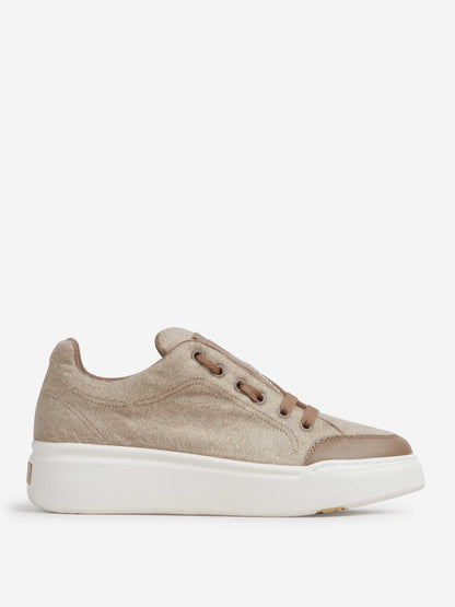 Outlet online Max Mara Mujer Zapatillas Cachemira Impermeable color Taupe sku 806-000417 01 - Foto 1