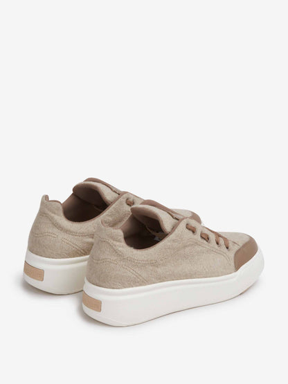 Outlet online Max Mara Mujer Zapatillas Cachemira Impermeable color Taupe sku 806-000417 01 - Foto 3