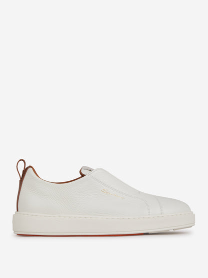 Outlet online Santoni Hombre Sneakers Slip-On Piel color Blanco sku 616-002868 01 - Foto 1