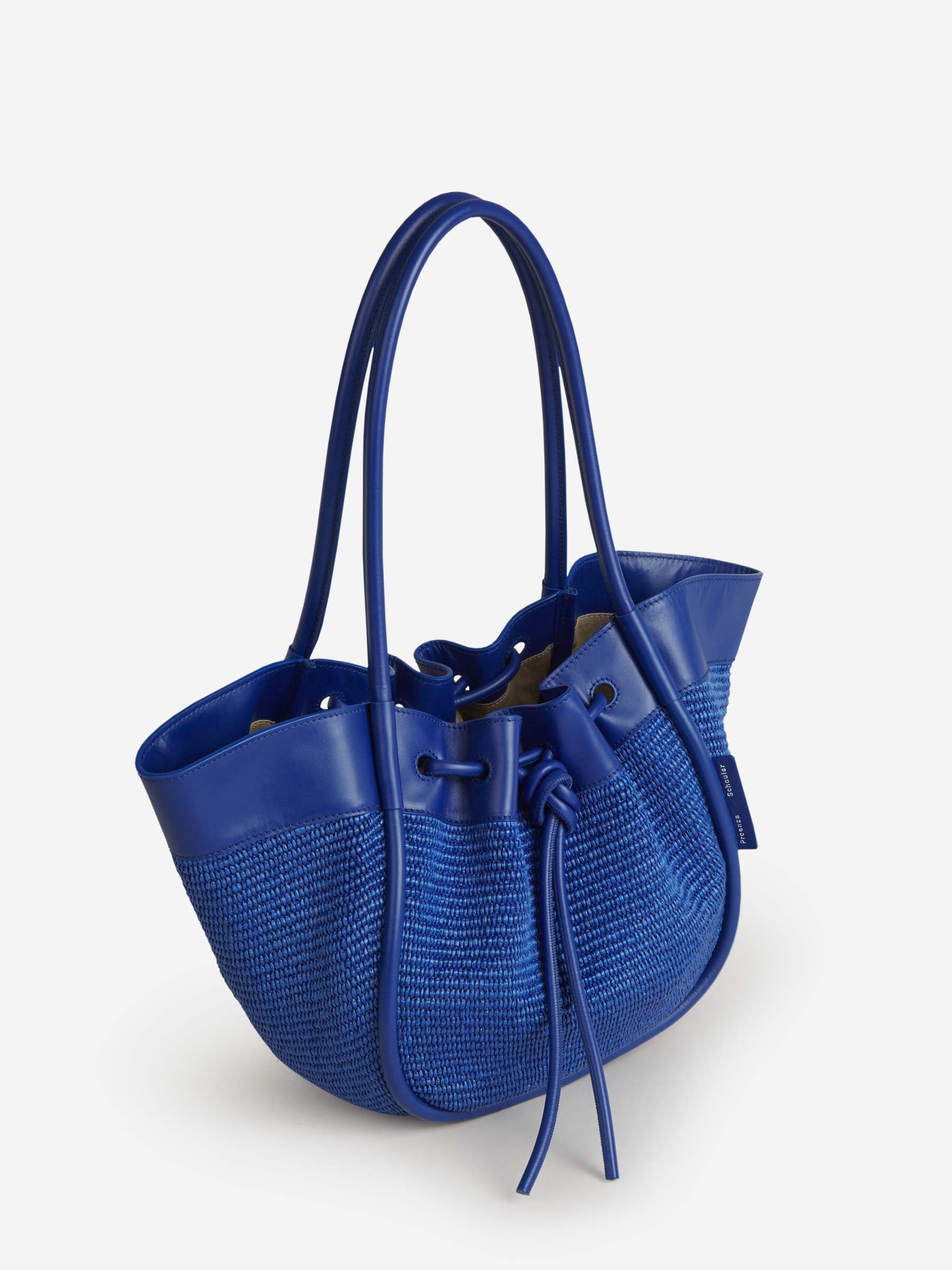 Outlet online Proenza Schouler Mujer Bolso Tote Fruncido Rafia color Azul Marino sku 810-007036 00 - Foto 3