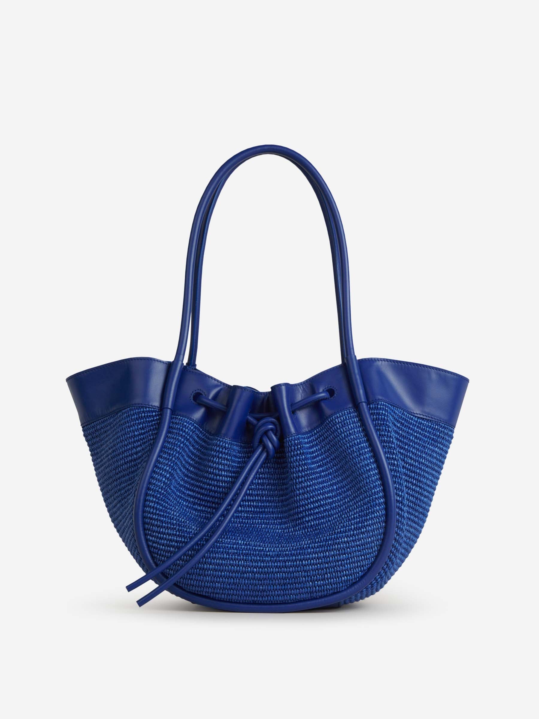 Outlet online Proenza Schouler Mujer Bolso Tote Fruncido Rafia color Azul Marino sku 810-007036 00 - Foto 4