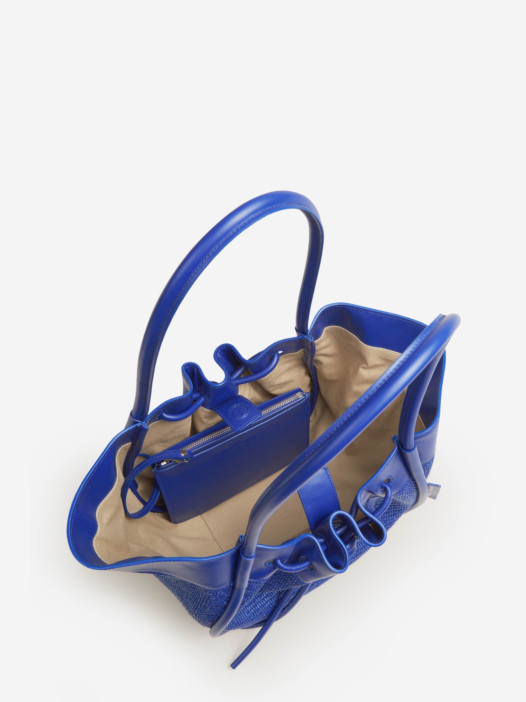 Outlet online Proenza Schouler Mujer Bolso Tote Fruncido Rafia color Azul Marino sku 810-007036 00 - Foto 5