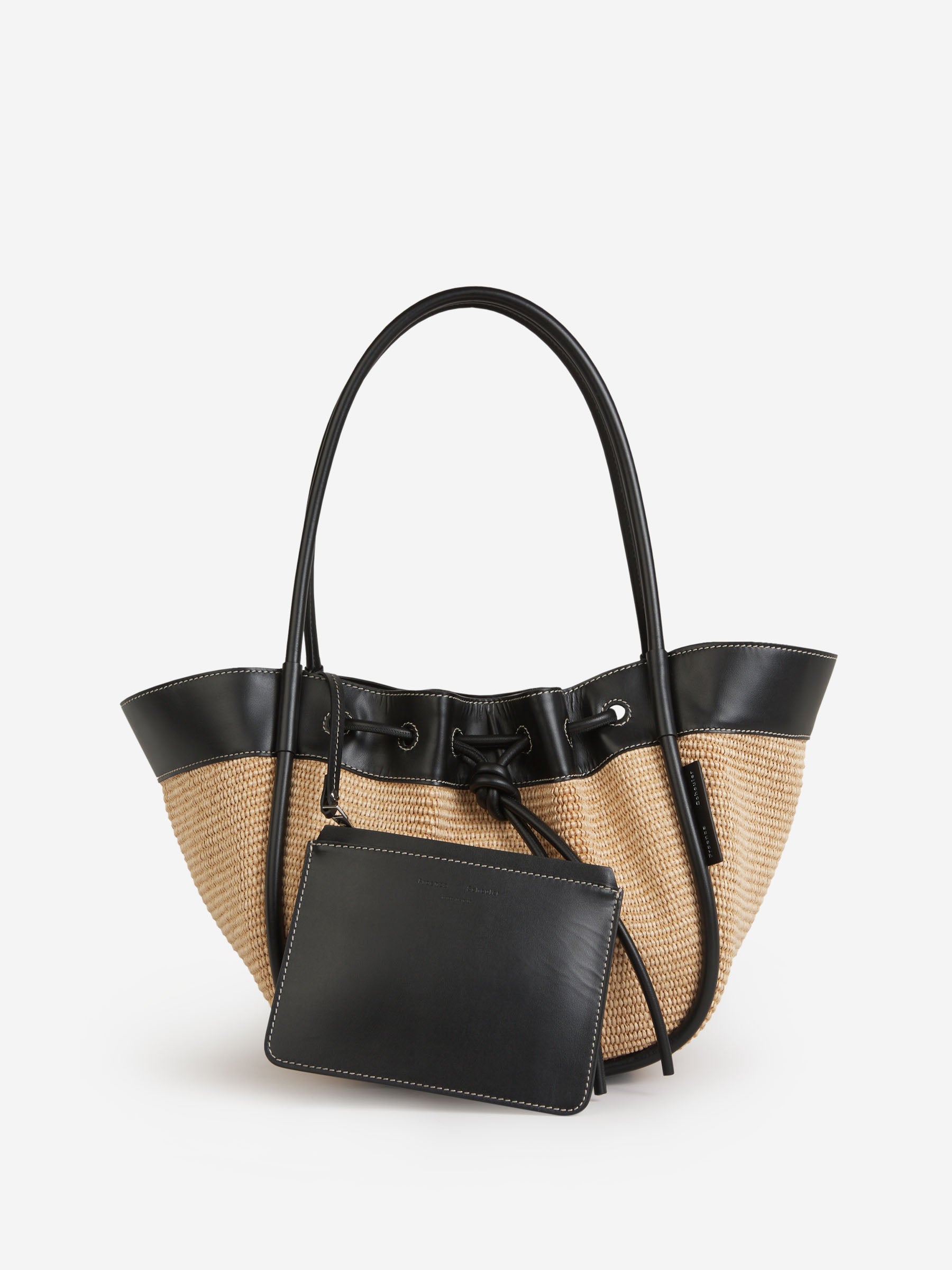 Outlet online Proenza Schouler Mujer Bolso Tote Fruncido Rafia color Azul Marino sku 810-007036 00 - Foto 8