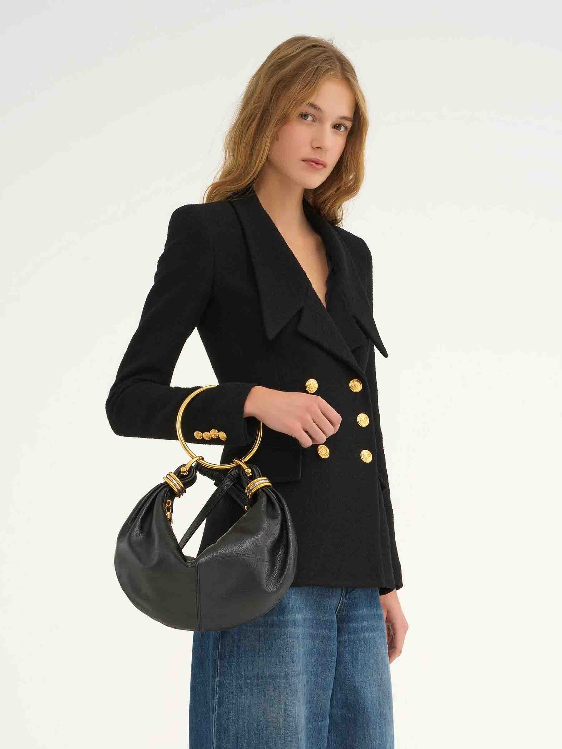 Outlet online Chloé Mujer Bolso Mano Hobo Bracelet color Negro sku 810-008001 00 - Foto 4