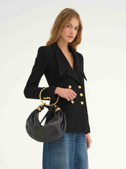 Outlet online Chloé Mujer Bolso Mano Hobo Bracelet color Negro sku 810-008001 00 - Foto 4