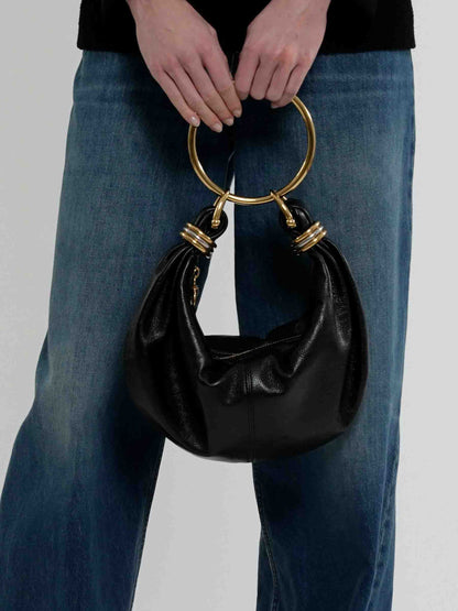 Outlet online Chloé Mujer Bolso Mano Hobo Bracelet color Negro sku 810-008001 00 - Foto 5