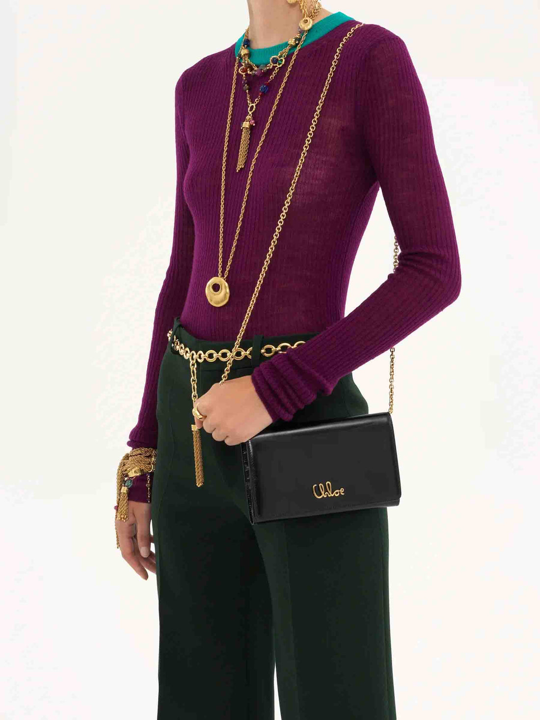 Chloé Mujer Barcelona Bolso Hombro Piel color Negro sku 810-008007 00 - Foto 2