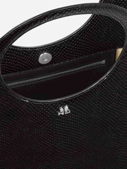 Outlet online Courrèges Mujer Bolso Holy de cuero efecto víbora color Negro sku 811-000012 01 - Foto 3