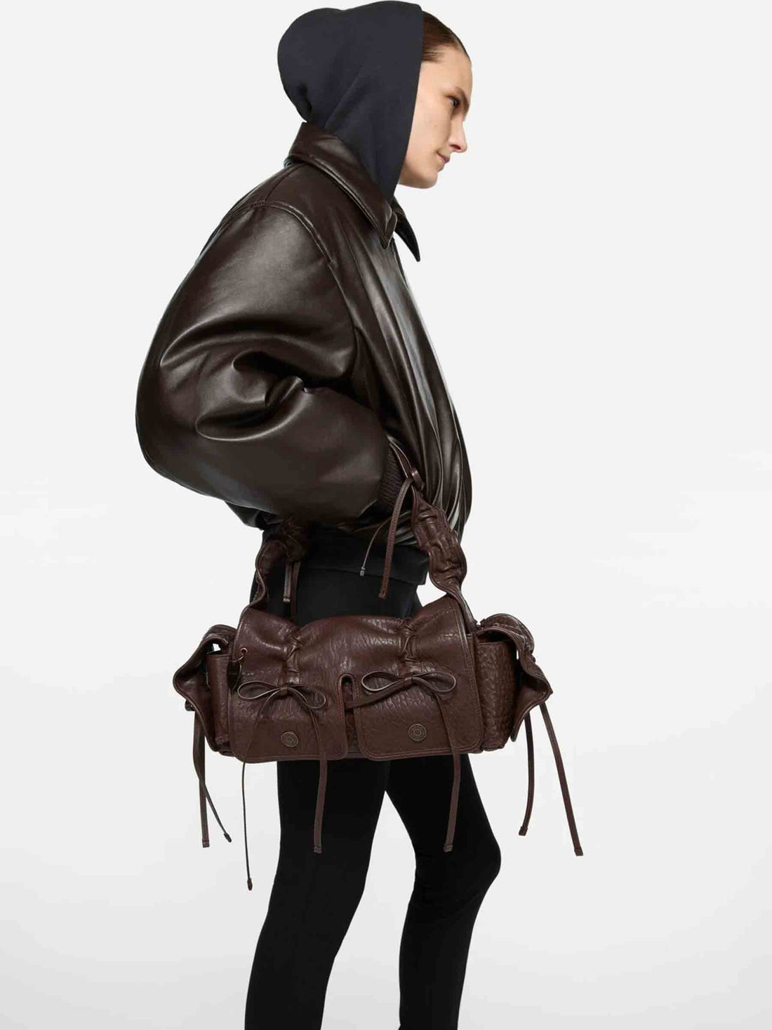 Outlet online Acne Studios Mujer Bolso Hombro Multipocket color Marrón Oscuro sku 814-000014 01 - Foto 2