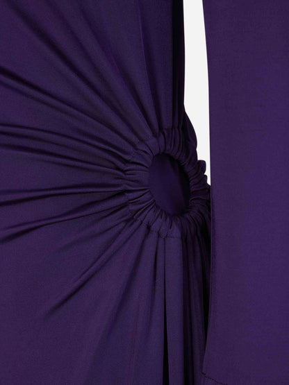 Outlet online Victoria Beckham Mujer Vestido Maxi Fruncido color Púrpura sku 732-001275 01 - Foto 4