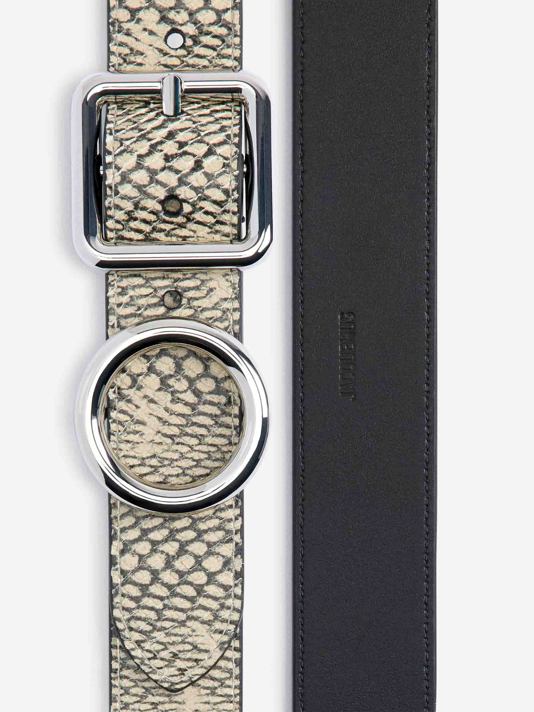 Jacquemus Mujer Barcelona Cinturón Circulo Cuadrado color Serpiente sku 830-000384 01 - Foto 4