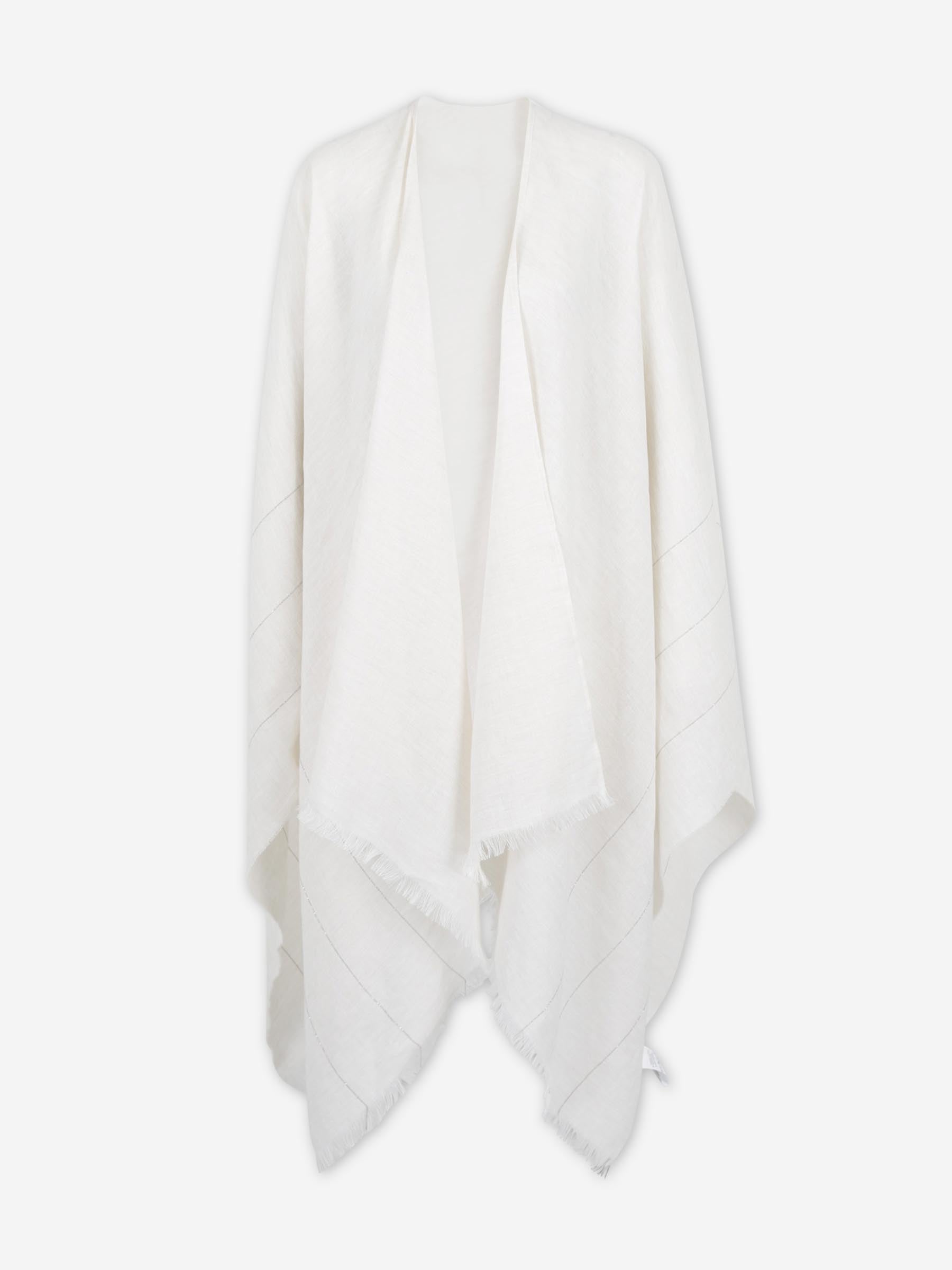 Peserico Mujer Barcelona Poncho Algodón Lino color Crema sku 840-000823 01 - Foto 1