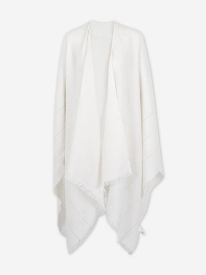 Peserico Mujer Barcelona Poncho Algodón Lino color Crema sku 840-000823 01 - Foto 1