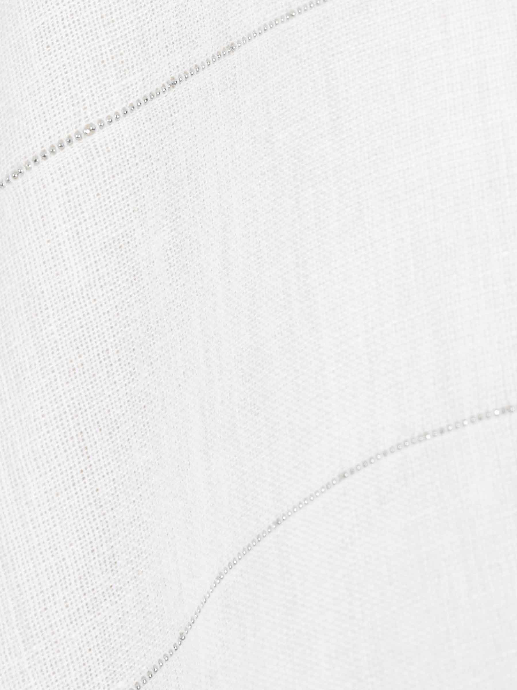 Peserico Mujer Barcelona Poncho Algodón Lino color Crema sku 840-000823 01 - Foto 3