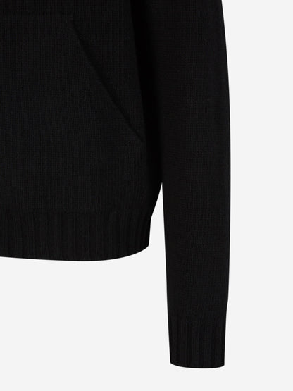 Outlet online Palm Angels Hombre Sudadera Capucha Cremallera Punto color Negro sku 542-002338 01 - Foto 4
