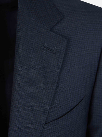 Outlet online Canali Hombre Traje Cuadros Lana color Azul Noche sku 312-002802 01 - Foto 3