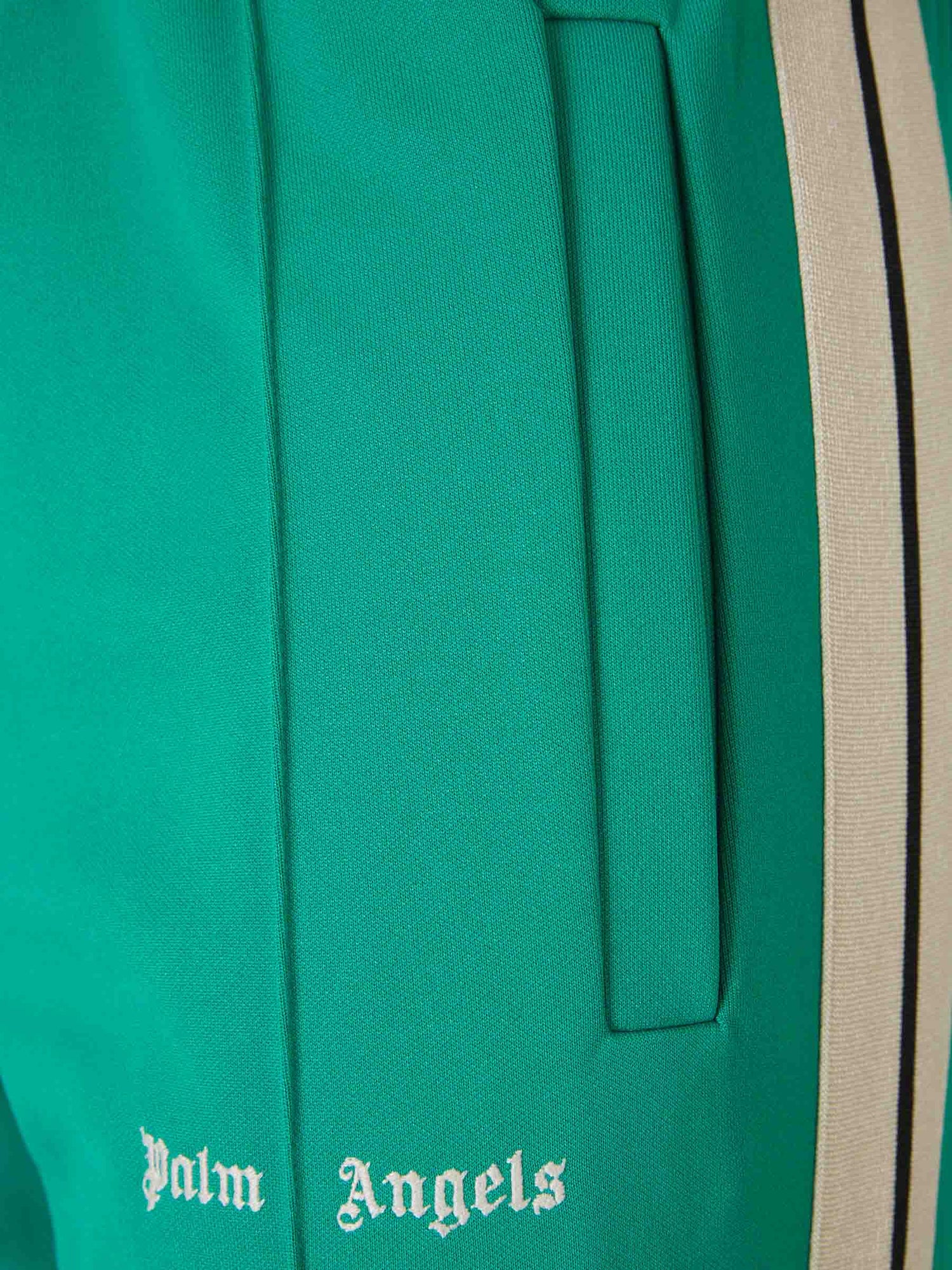 Outlet online Palm Angels Hombre Joggers Franja Contraste color Verde Oscuro sku 521-002998 03 - Foto 4