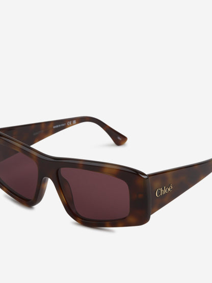 Outlet online Chloé Mujer Gafas de Sol Rectangulares color Negro sku 860-001255 01 - Foto 3