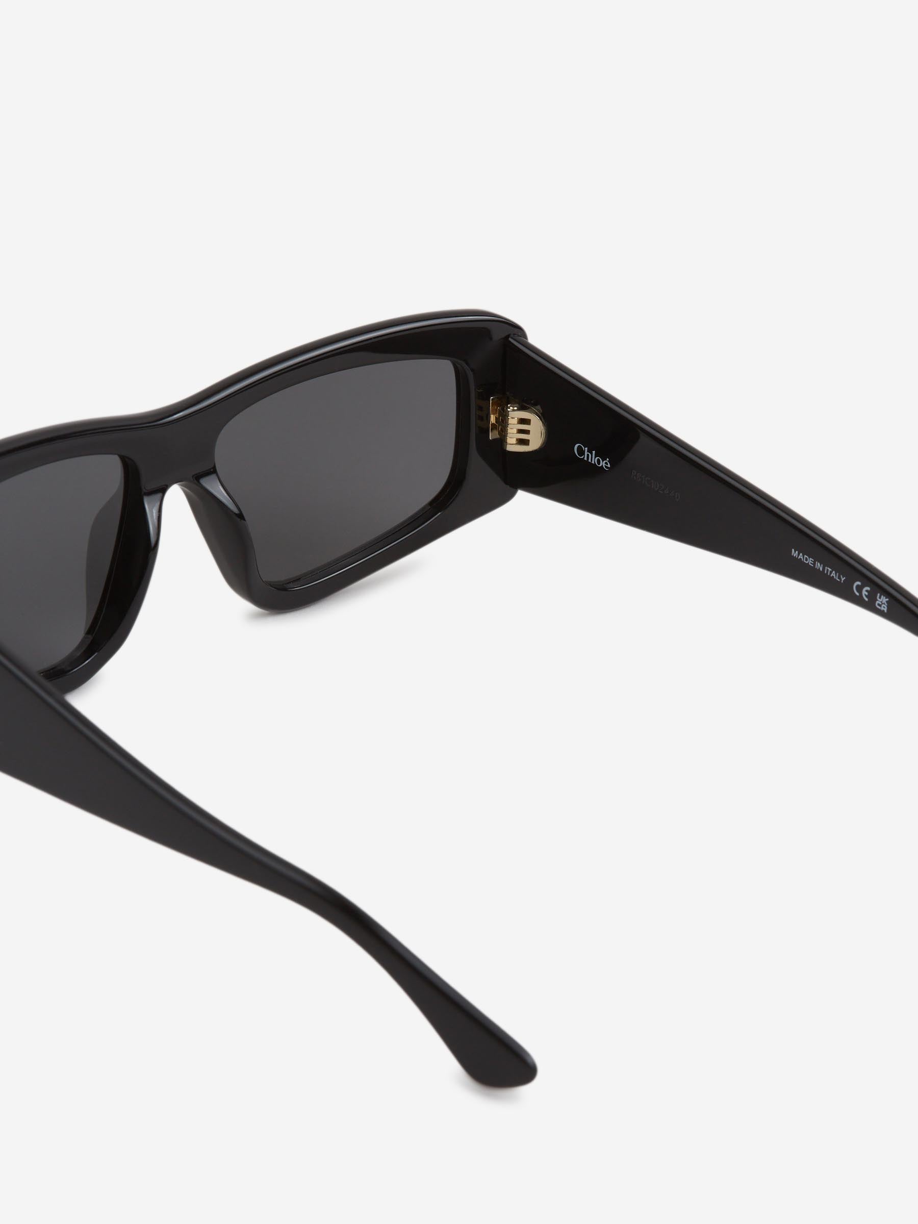 Outlet online Chloé Mujer Gafas de Sol Rectangulares color Carey sku 860-001255 02 - Foto 3