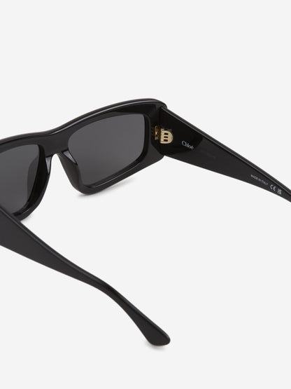 Outlet online Chloé Mujer Gafas de Sol Rectangulares color Carey sku 860-001255 02 - Foto 3