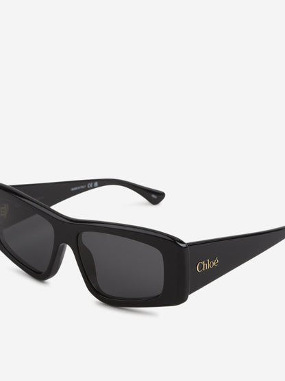 Outlet online Chloé Mujer Gafas de Sol Rectangulares color Carey sku 860-001255 02 - Foto 4