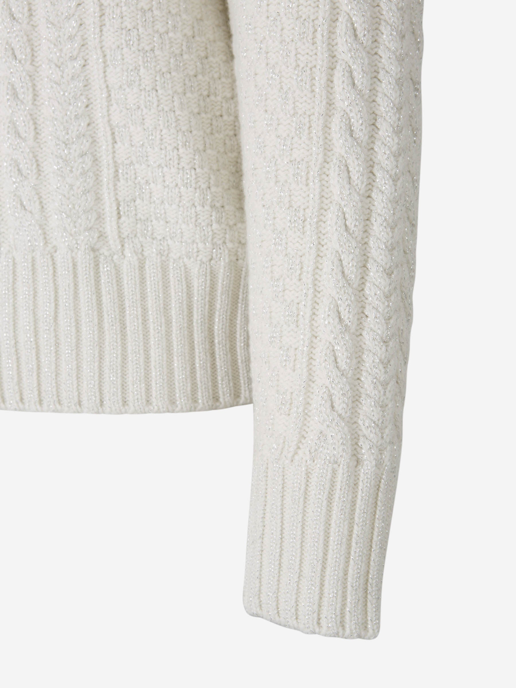 Outlet online Fabiana Filippi Mujer Jersey Punto Brillante color Plateado sku 711-003241 01 - Foto 4