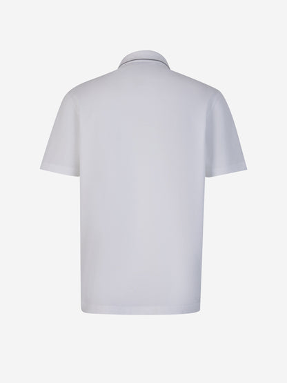 Outlet online Brioni Hombre Polo Piquet Algodón color Blanco sku 552-001449 02 - Foto 2
