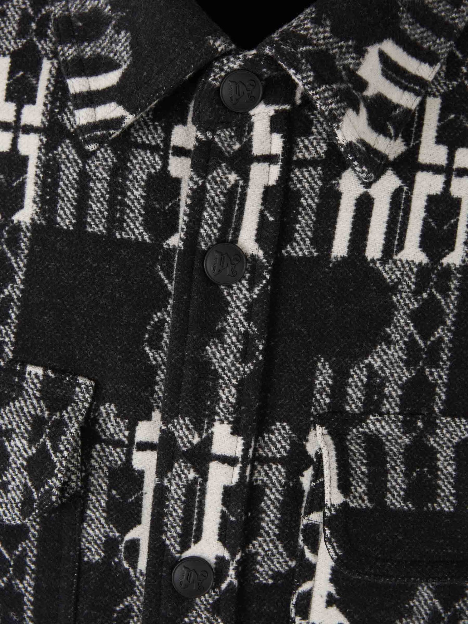 Outlet online Palm Angels Hombre Cazadora Monograma Jacquard color Negro sku 512-002303 01 - Foto 3