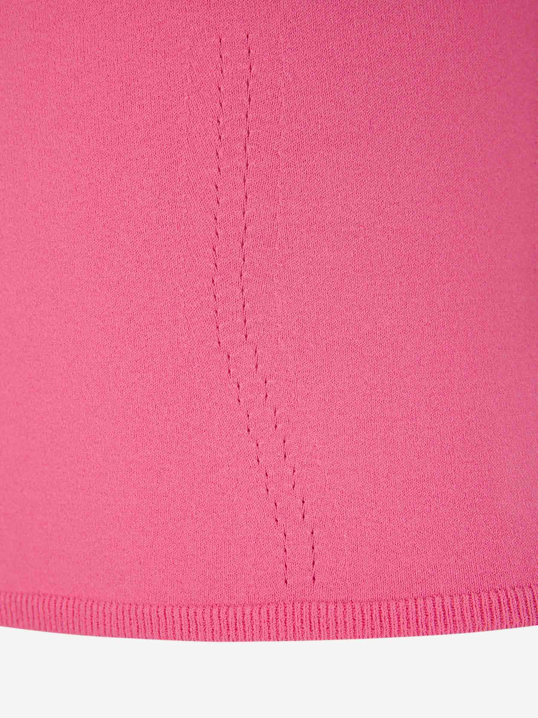 Outlet online McQueen Mujer Top Punto Canalé color Rosa sku 703-002124 01 - Foto 4