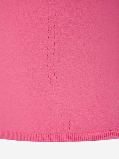Outlet online McQueen Mujer Top Punto Canalé color Rosa sku 703-002124 01 - Foto 4