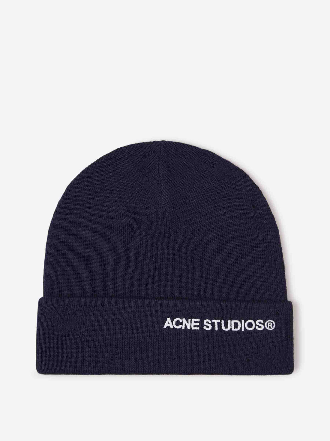 Outlet online Acne Studios Mujer Gorro Logo Desgastado color Azul Noche sku 899-001930 01 - Foto 1