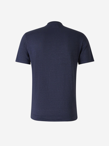 Outlet online Santa Eulalia Hombre Camiseta Punto Lino color Azul Marino sku 553-003693 03 - Foto 2