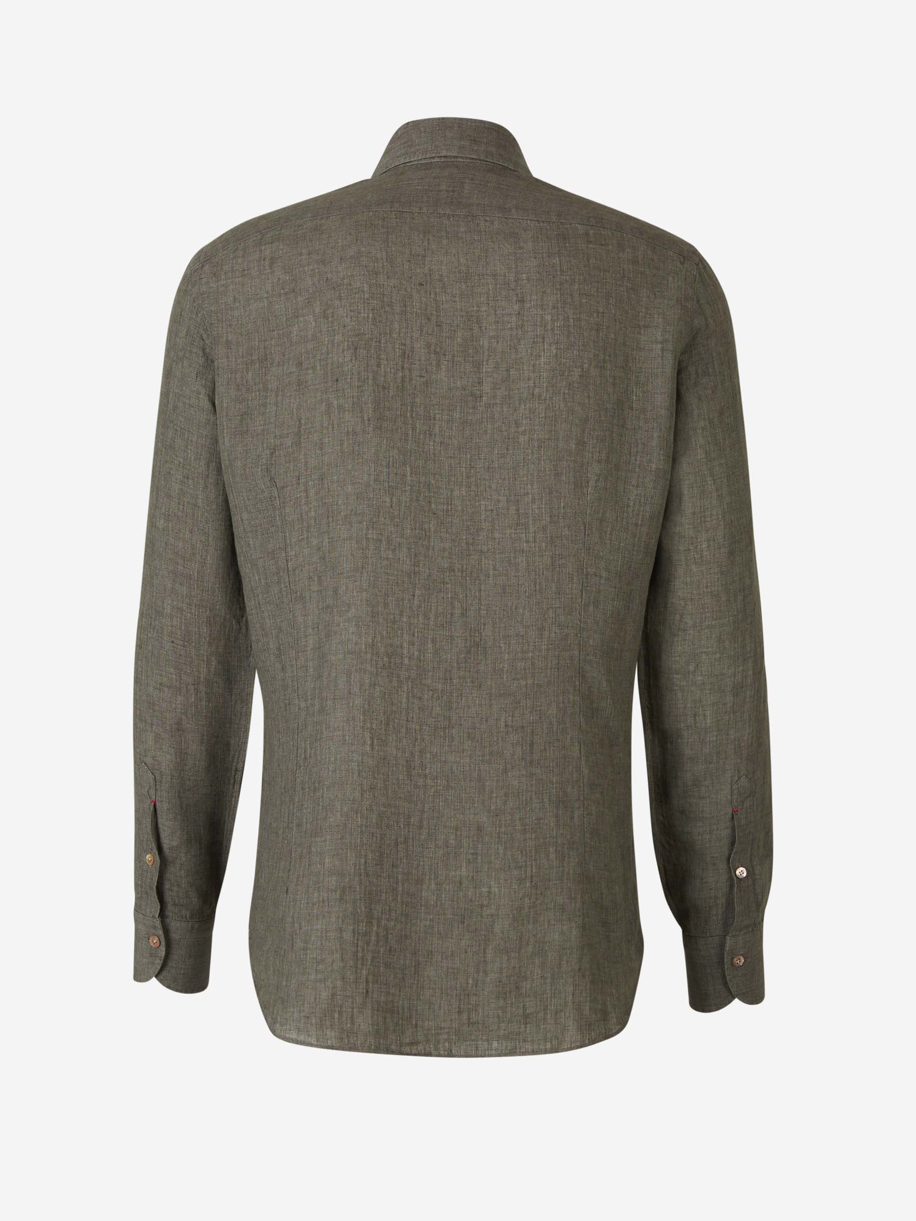 Outlet online Santa Eulalia Hombre Camisa Fluida Lino color Verde Militar sku 531-006248 02 - Foto 2