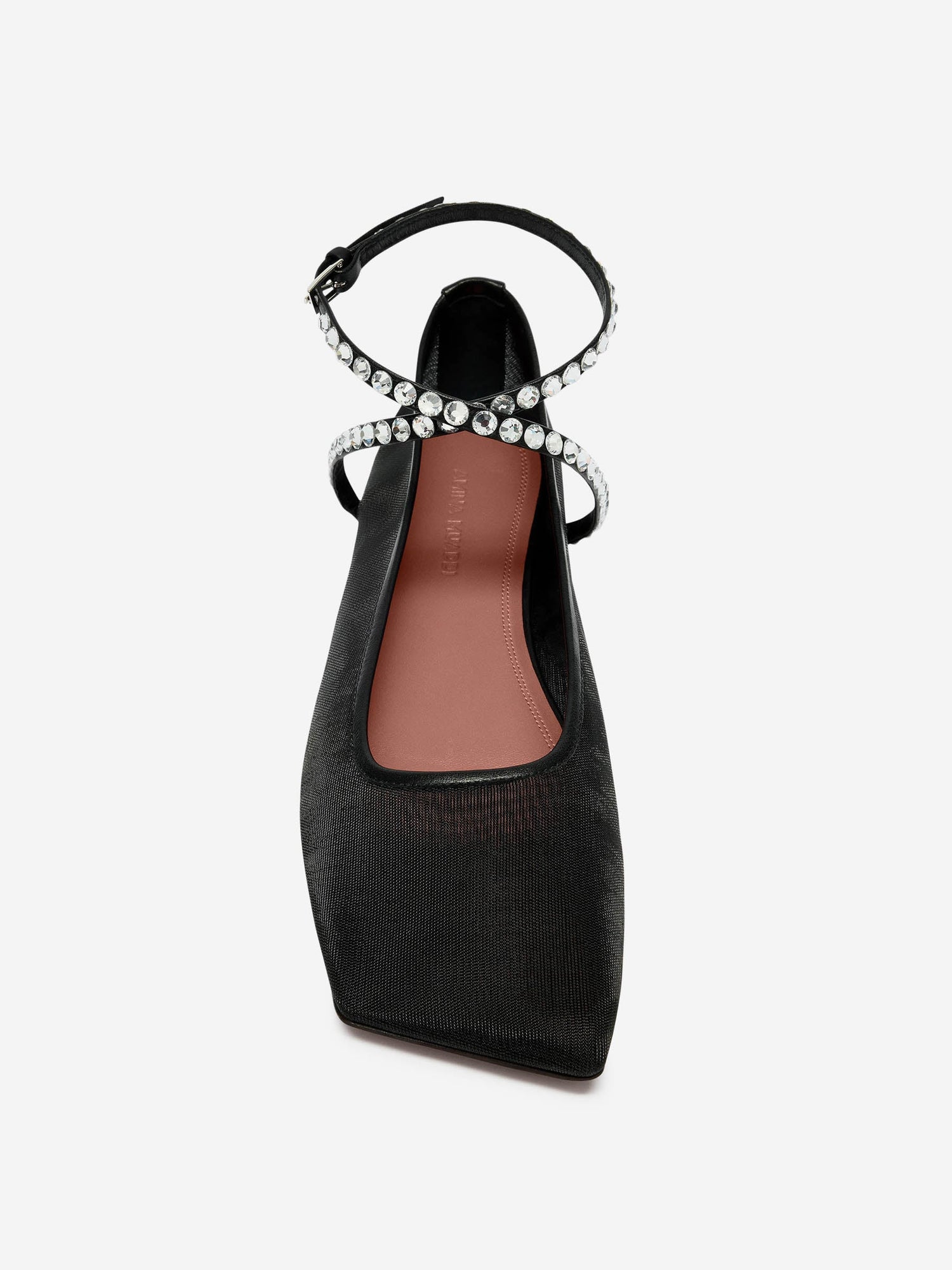 Outlet online Amina Muaddi Mujer Bailarinas Mesh Crystal color Negro sku 800-005280 02 - Foto 2