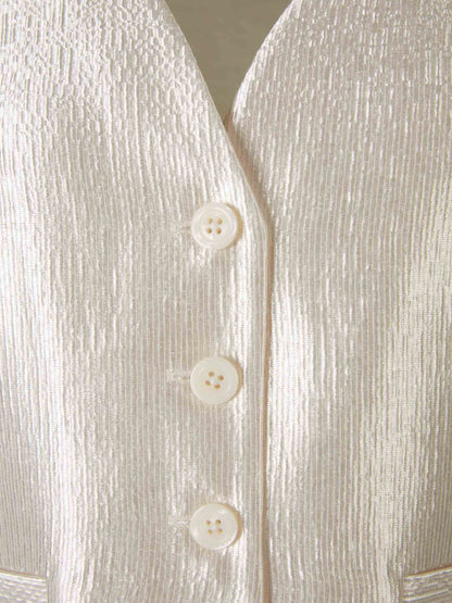 Outlet online Simkhai Mujer Chaleco Deb Satén color Marfil sku 775-000159 01 - Foto 3