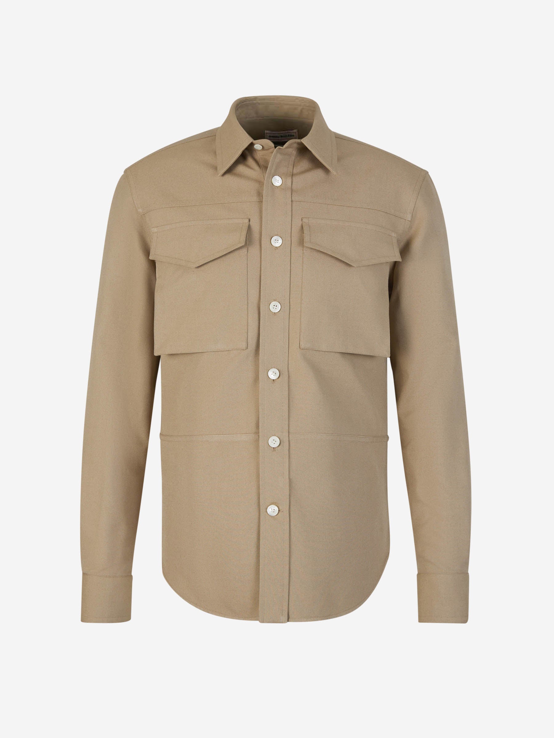 Outlet online McQueen Hombre Sobrecamisa Bolsillos Algodón color Topo sku 531-006169 01 - Foto 1