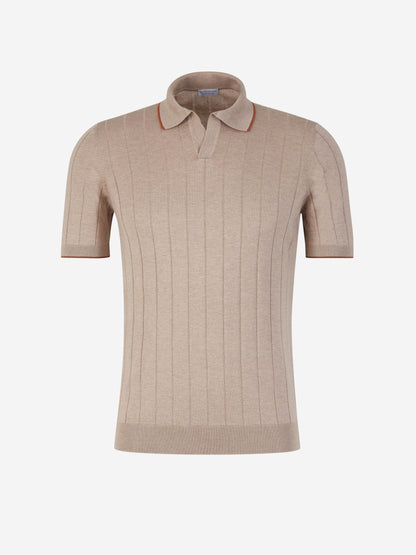 Outlet online Santa Eulalia Hombre Polo Punto Seda color Beis sku 552-001493 01 - Foto 1