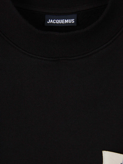 Outlet online Jacquemus Hombre Sudadera Crewneck Logo color Negro sku 545-001563 02 - Foto 3