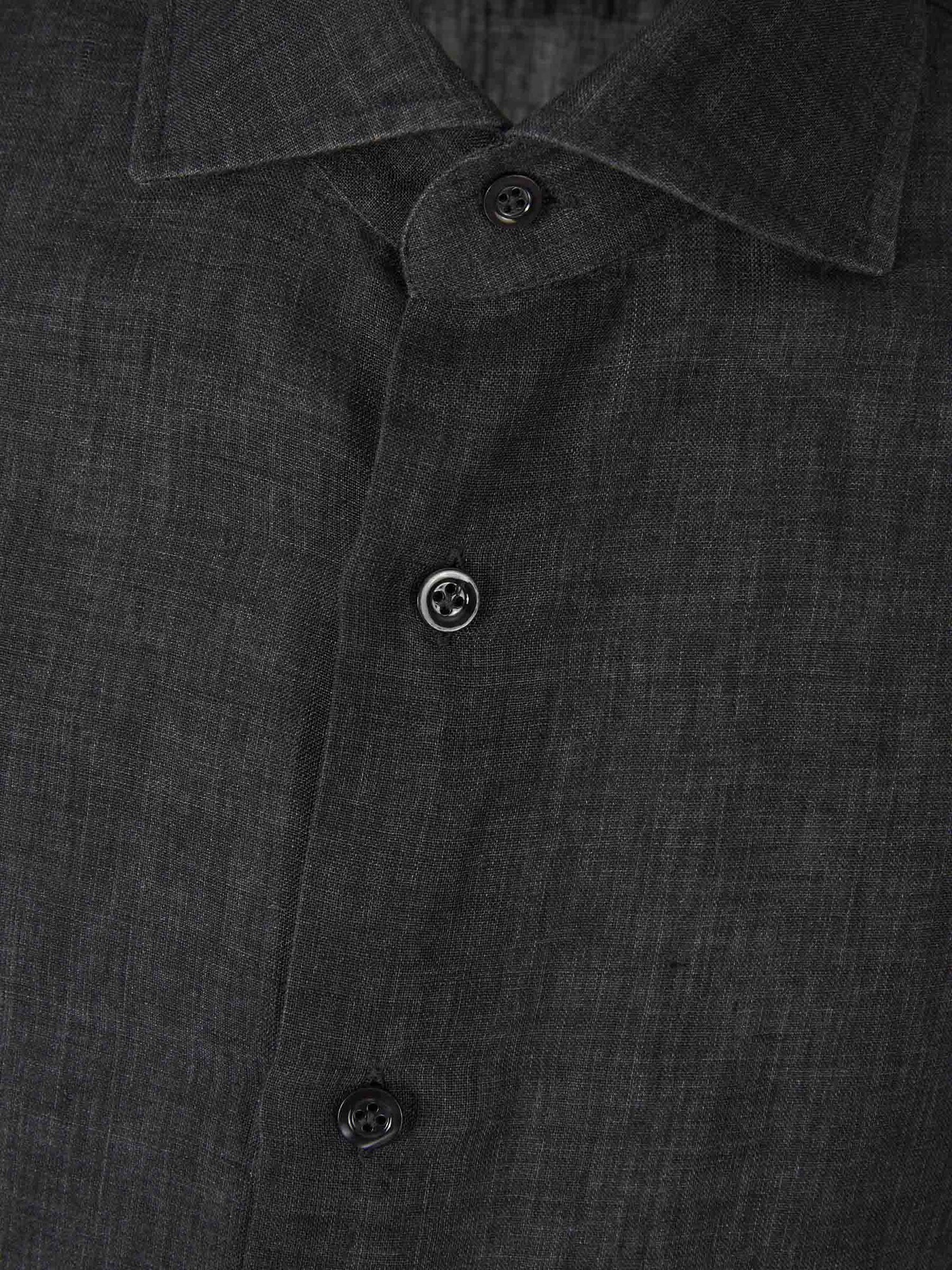 Outlet online Santa Eulalia Hombre Camisa Fluida Lino color Negro sku 531-006248 03 - Foto 3
