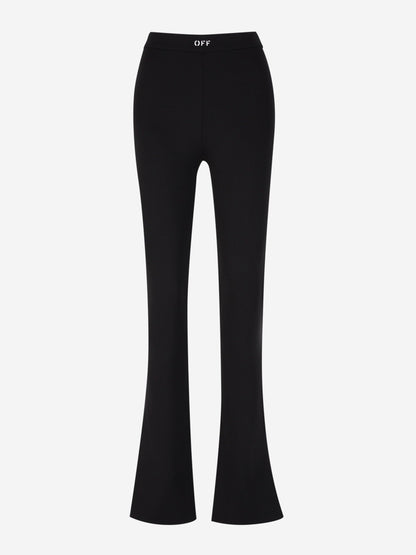 Outlet online Off-White Mujer Leggings Flare Logo color Negro sku 761-003419 01 - Foto 1