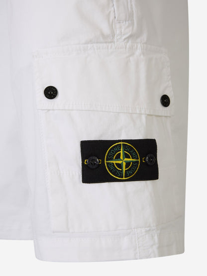 Outlet online Stone Island Hombre Bermudas Cargo Logo color Blanco sku 523-000976 02 - Foto 5