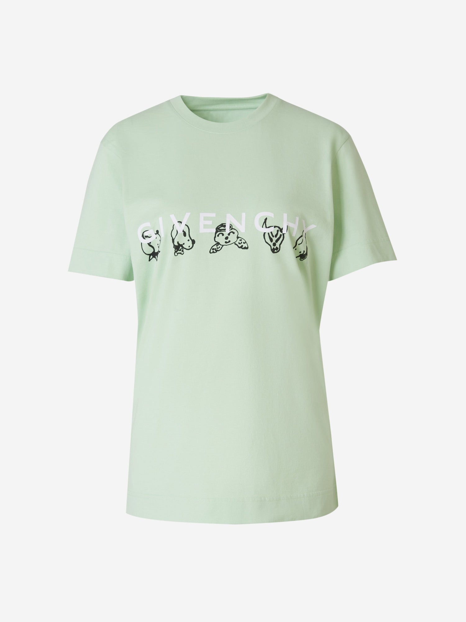 Outlet online Givenchy Hombre Camiseta Estampada Algodón color Verde Menta sku 553-003455 01 - Foto 1