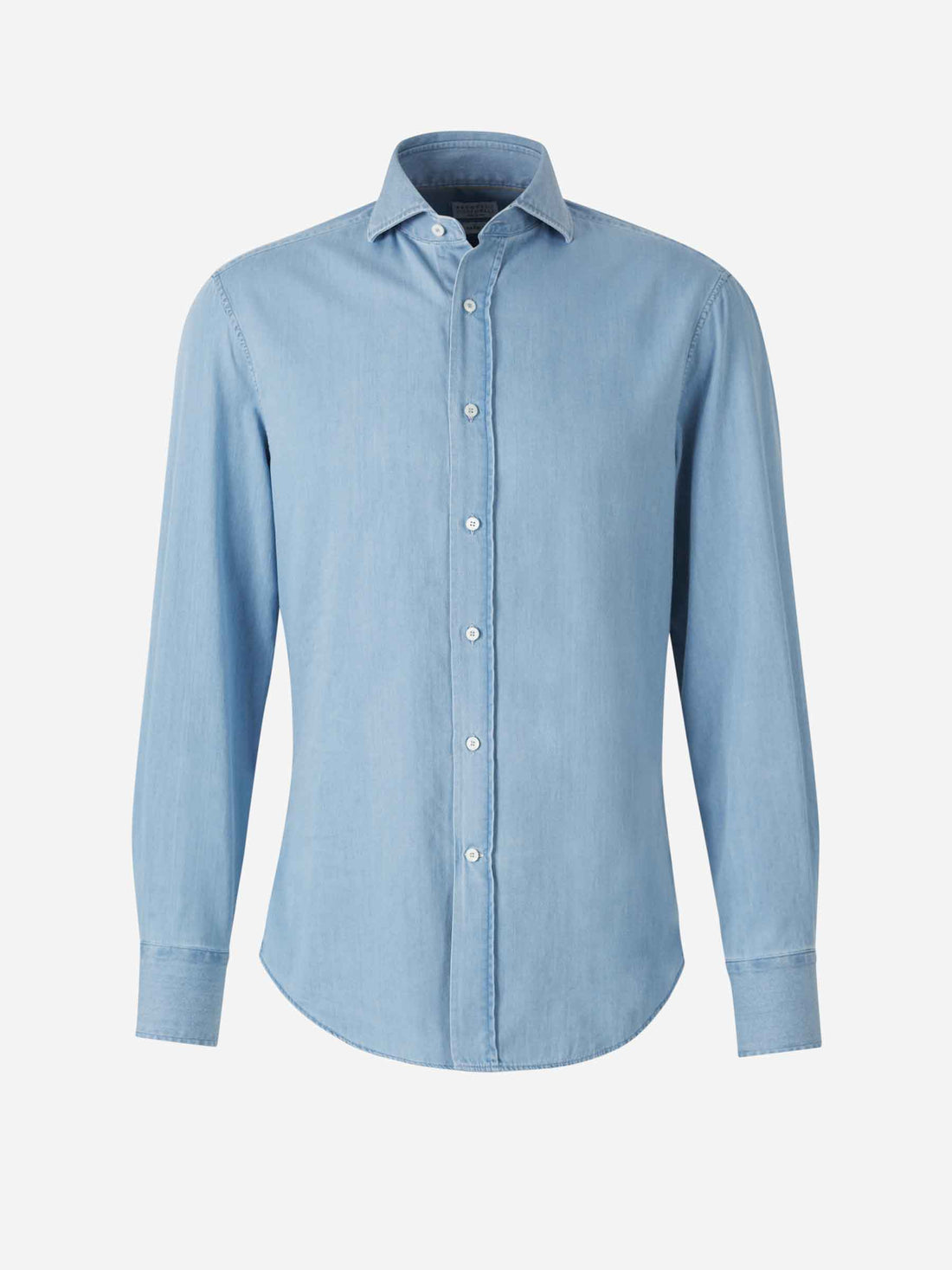 Brunello Cucinelli Camisa Algodón Lisa color Azul sku 531-006298 01 - Foto 1